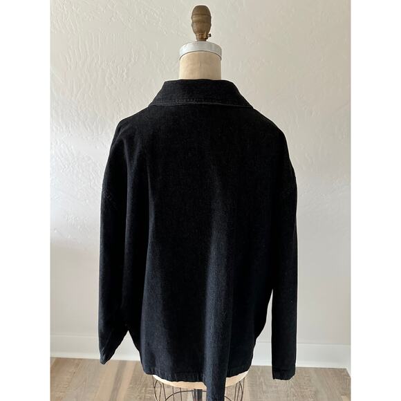 RACHEL BROOKE | Womens Denim Mixed Media Embroidered Button Shirt Jacket 2X Red - Picture 12 of 12